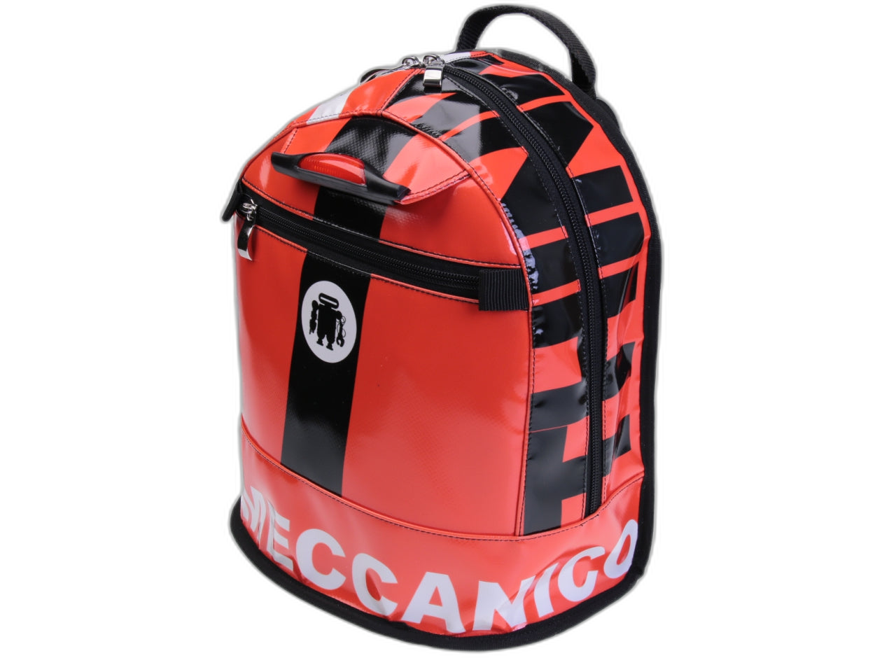 ZAINO ROSSO MODELLO SUPERINO REALIZZATO CON TELONI DI CAMION. - Edizione limitata Paul Meccanico