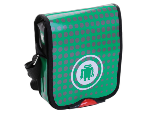 BORSA CROSSBODY VERDE FANTASIA POIS. MODELLO MIPOK IN TELONE DA CAMION.
