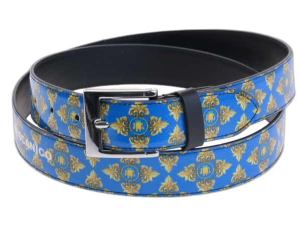 CINTURA DA DONNA BLU CON FANTASIA LIBERTY IN TELONE DA CAMION.
