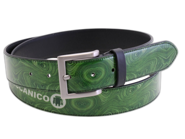 '-CINTURA DA UOMO VERDE SCURO REALIZZATA CON TELONI DI CAMION.