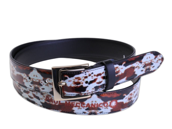 .CINTURA DA DONNA CON FANTASIA ANIMALIER REALIZZATA CON TELONI DI CAMION.