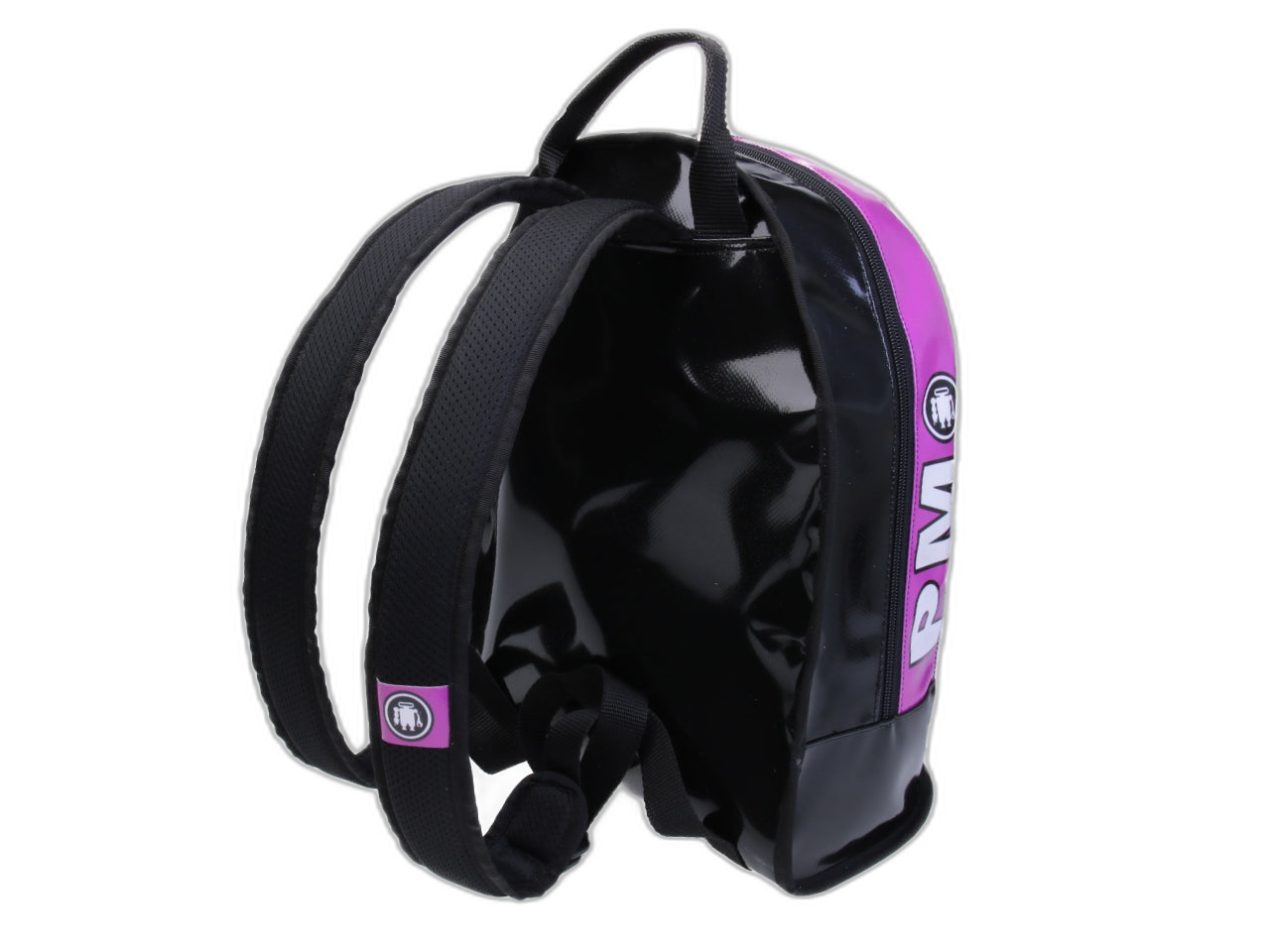 ZAINO FUCSIA E NERO PAUL MECCANICO. MODELLO SUPER REALIZZATO CON TELONI DI CAMION. - Edizione limitata Paul Meccanico