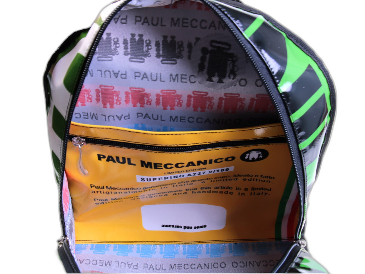 ZAINO NERO. MODELLO SUPERINO IN TELONE DA CAMION. - Edizione limitata Paul Meccanico